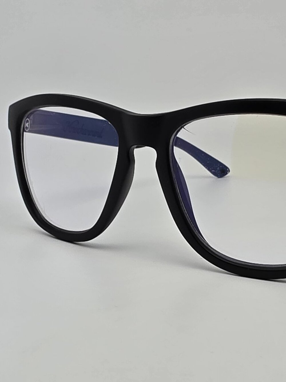 Knockaround Premiums Black on Black Frame Clear +1.00 Lens Reader Glasses 53mm
